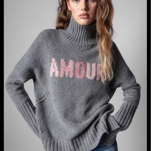 Zadig & Voltaire
Women's Gray Alma Amour Sweater XS